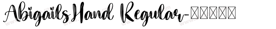 AbigailsHand Regular字体转换